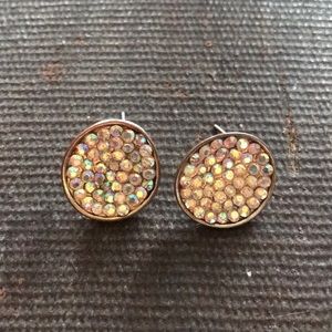 Francesca’s Gold Rhinestone Earrings